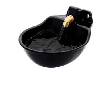 Чугунная чаша для поения с клапаном из латунной трубки --2.5L